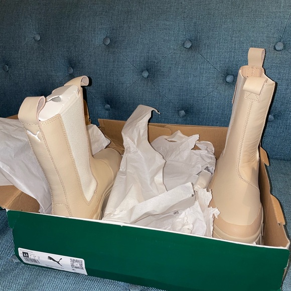 Puma Mayze Stack Chelsea Boot Light Sand Womens NEW - Picture 7 of 8